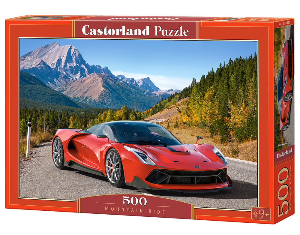 500 Piece Jigsaw Puzzle, Mountain Ride, Fast & Furious, Fast Cars, Landscape puzzle, Adult Puzzle, Castorland B-52967