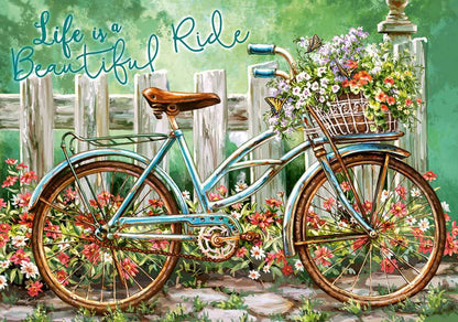 500 Piece Jigsaw Puzzle, Beautiful Ride, Bicycle, Art Puzzle, Adult Puzzles, Castorland B-52998