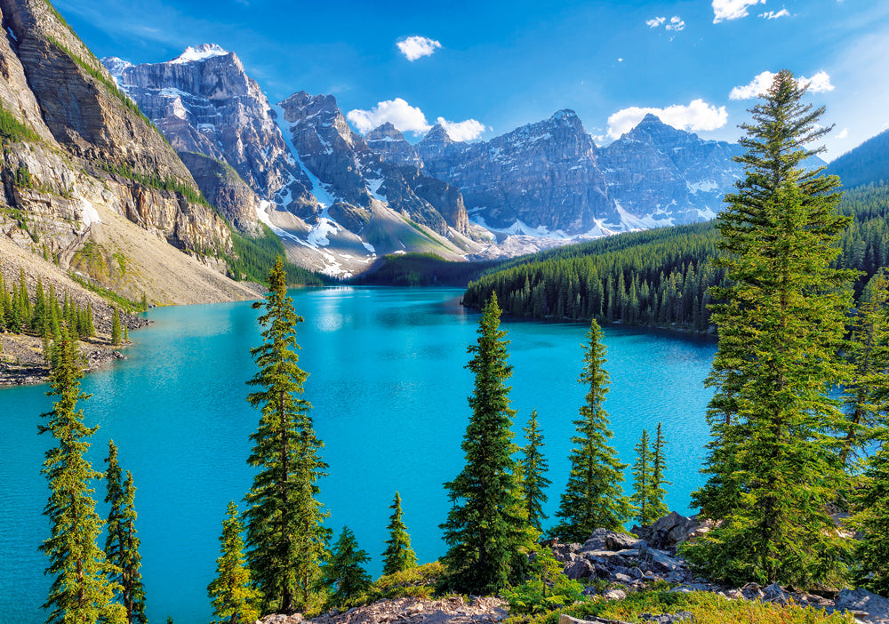 500 Piece Jigsaw Puzzle, Spring at Moraine Lake, Canada, Mountain view, Landscape puzzle, Adult Puzzle, Castorland B-53810