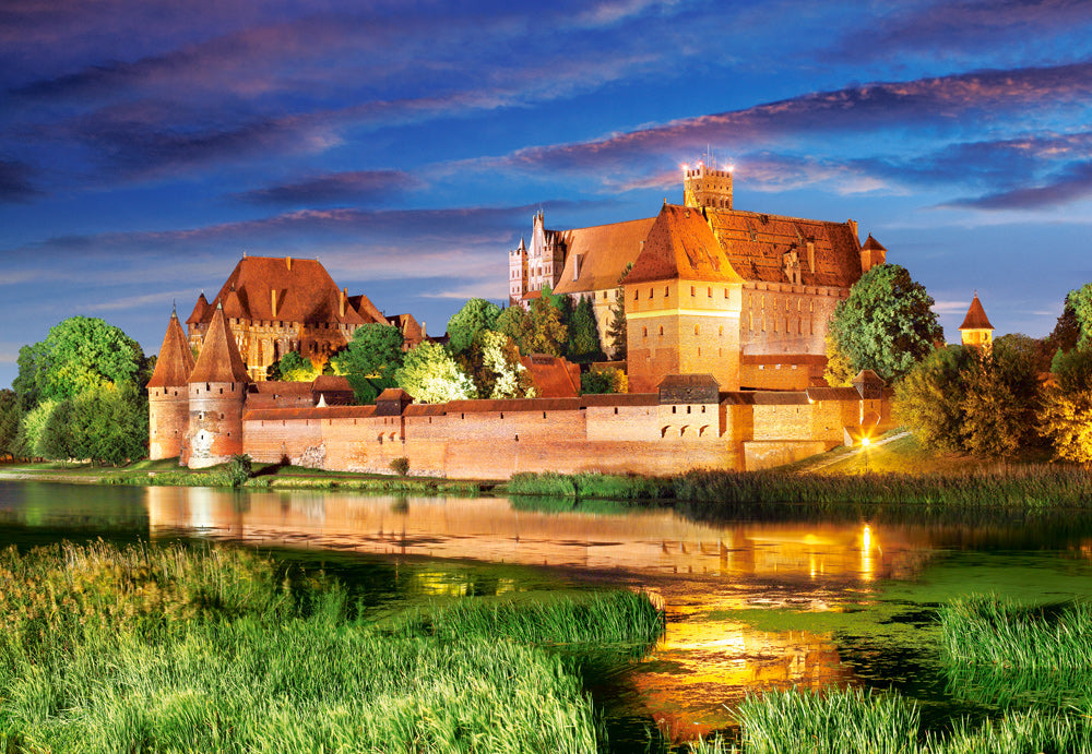 1000 Piece Jigsaw Puzzle, Malbork Castle, Poland, Monastic knighthood' Castle, Adult Puzzle, Castorland C-103010-2