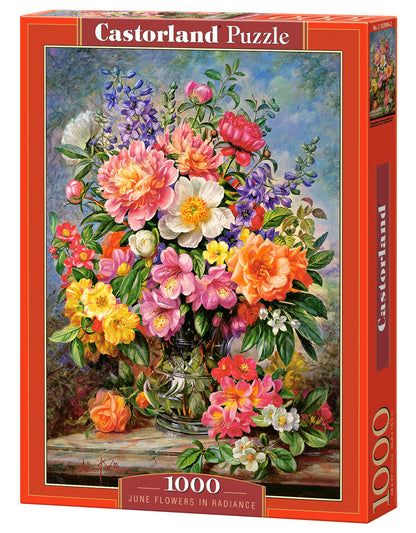 1000 Piece Jigsaw Puzzle, June Flowers in Radiance, Flower and plants Puzzle, Painting Puzzle, Adult Puzzles, Castorland C-103904-2