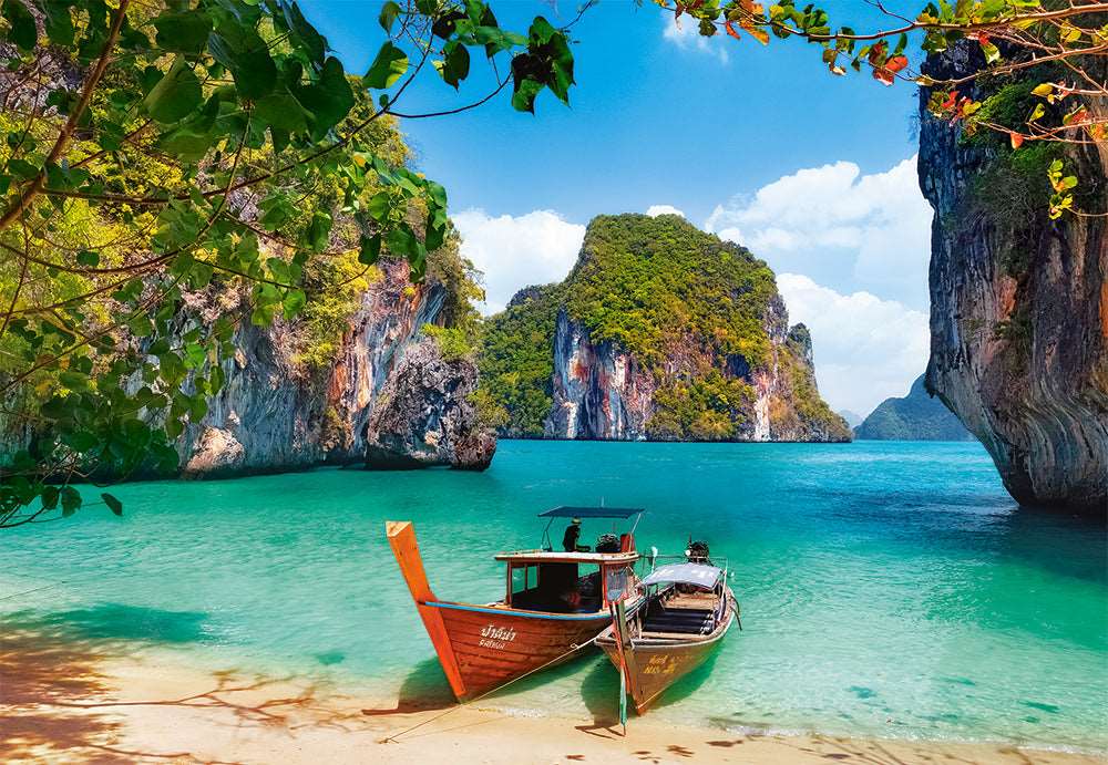 1000 Piece Jigsaw Puzzle, Ko Phi Phi Le, Thailand, Asia, Holiday puzzle, touristic place, beach, ocean puzzle, Adult Puzzle, Castorland C-104154-2