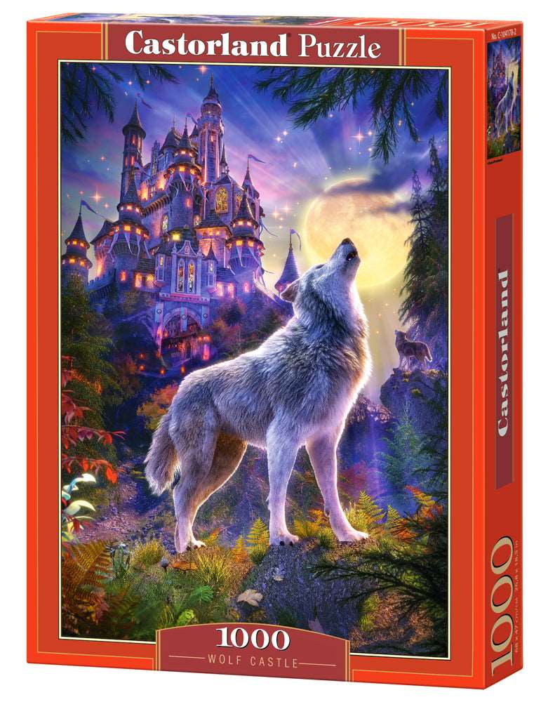 1000 Piece Jigsaw Puzzle, Wolf Castle, Fantasy Puzzle, Castle at night, Adult Puzzle, Castorland C-104178-2