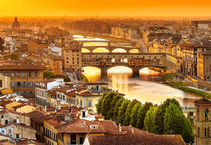 1000 Piece Jigsaw Puzzle, Bridges of Florence, Arno, Tuscany, puzzle of Italy, Adult Puzzle, Castorland C-104826-2