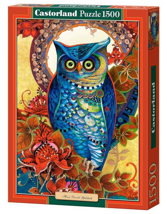 1500 Piece Jigsaw Puzzle, Hoot, David Galchutt, Art Nouveau, Art. Puzzle, Adult Puzzles, Castorland C-151110-2