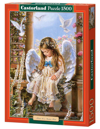 1500 Piece Jigsaw Puzzle, Tender Love, Sandra Kuck, Angel, Adult Puzzles, Castorland C-151165-2