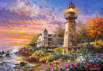 1500 Piece Jigsaw Puzzle, Majestic Guardian, Lighthouse, Seaview, Seashore, Adult Puzzles, Castorland C-151790-2