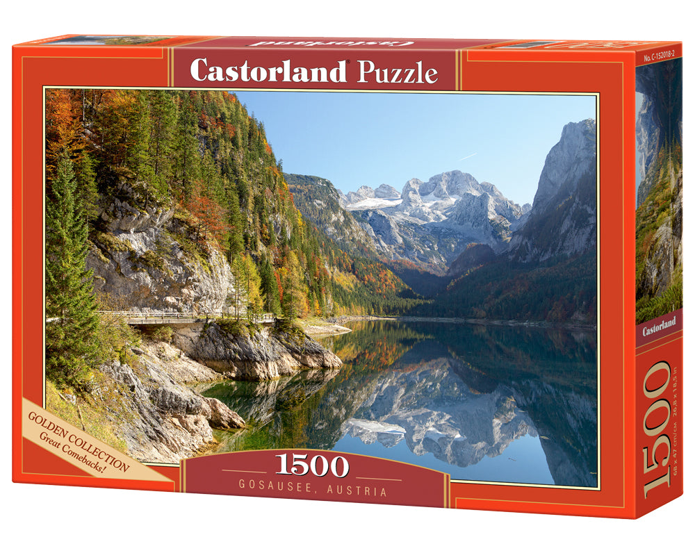 1500 Piece Jigsaw Puzzles, Gosausee, Austria, Idyllic puzzle, Mountain view, Adult Puzzles,  Castorland C-152018-2