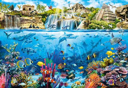 1500 Piece Jigsaw Puzzles, Pirate Island, Ocean and coral life, Adult Puzzles, Castorland C-152049-2