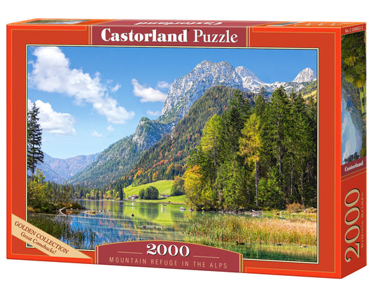 2000 Piece Jigsaw Puzzles, Mountain Refuge in the Alps, Germany, Idyllic Landscape, Tyrolean Alps, Adult Puzzles, Castorland C-200832-2