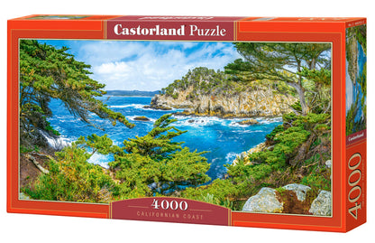 4000 Piece Jigsaw Puzzle, Californian Coast, USA, Spectacular landscape view, Seaside, Ocean view, Adult Puzzle, Castorland C-400355-2