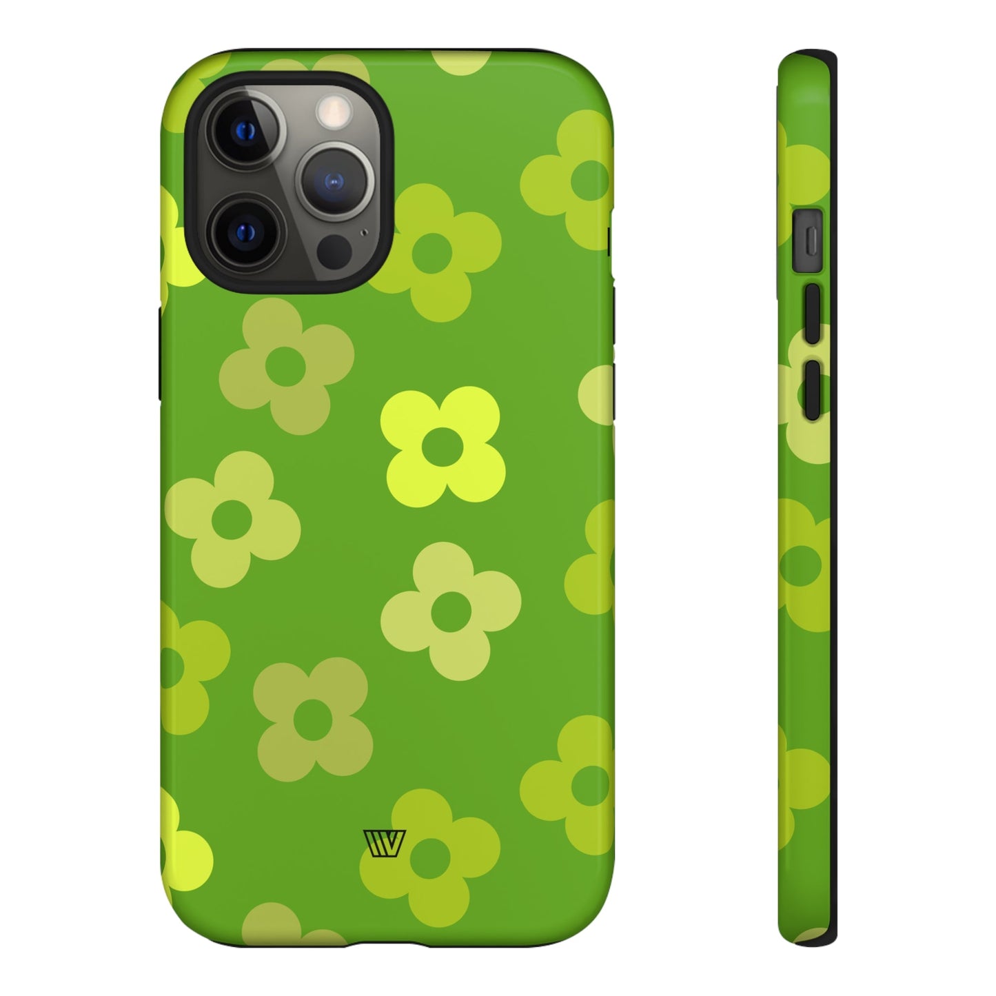 GREEN RETRO FLOWERS | Tough Phone Case