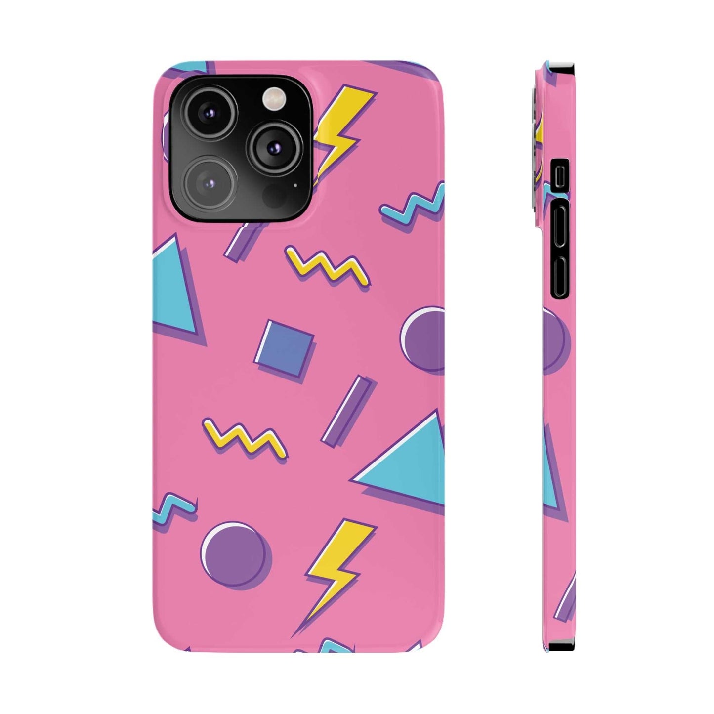 80 /90s PINK RETRO PATTERN | Slim iPhone Case