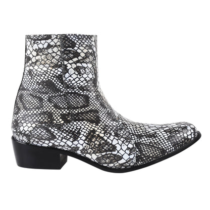 Jazzy Jackman Leather Print Ankle Length Boots