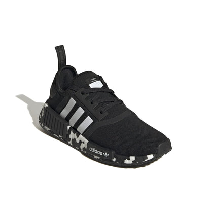 ADIDAS GW9594 NMD_R1 JR'S (Medium) Black/Black/White Textile Running Shoes