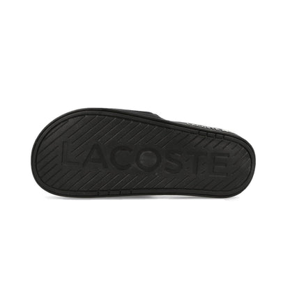 LACOSTE 7-43CMA0020312 CROCO DUALISTE LOGO STRAP 0922 MN'S (Medium) Black/White Synthetic Slide