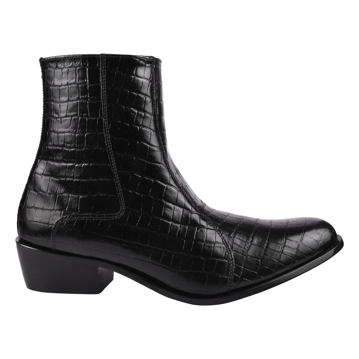 Jazzy Jackman Leather Print Ankle Length Boots