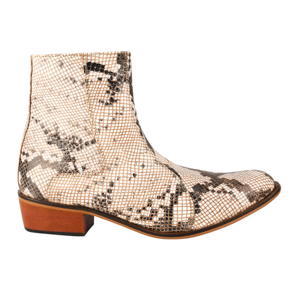 Jazzy Jackman Leather Print Ankle Length Boots