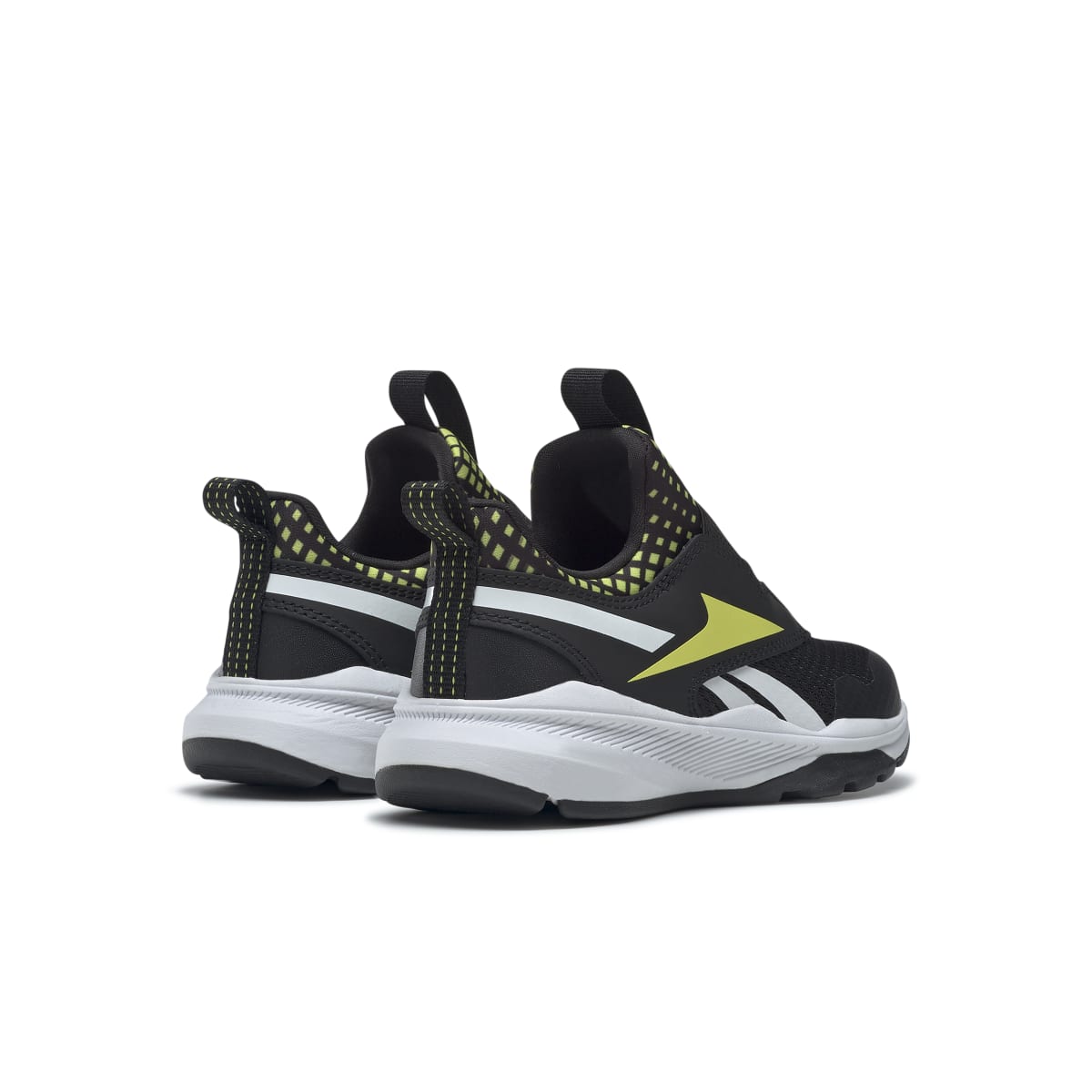 REEBOK GW1238 XT SPRINTER SLIP-ON YHT'S (Medium) Black/Yellow/White Textile & Leather Running Shoes