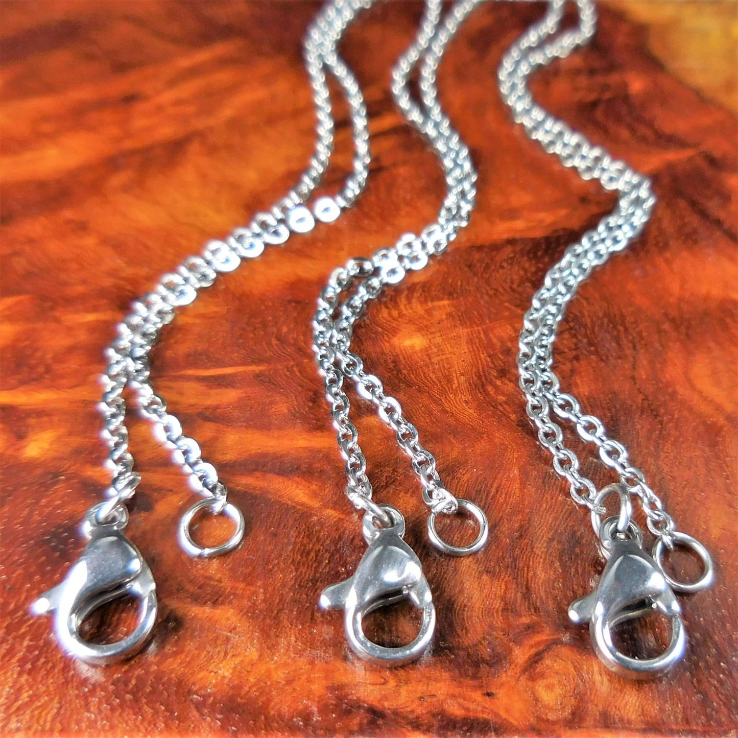 Stainless Steel Necklace Chains - 316 Grade Link Chain - Lobster Claw Clasp