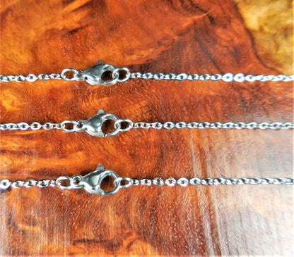 Stainless Steel Necklace Chains - 316 Grade Link Chain - Lobster Claw Clasp