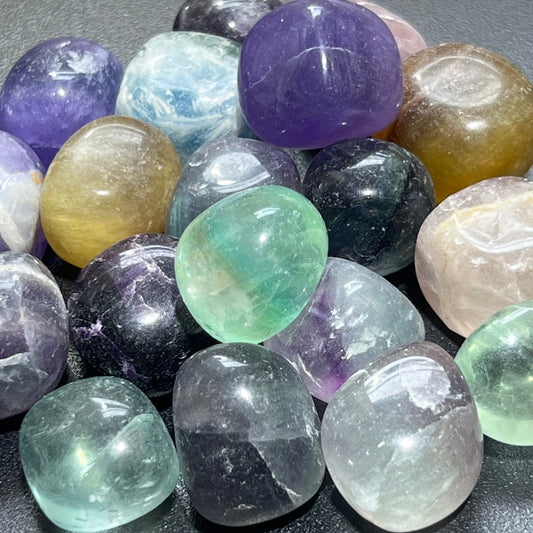 Fluorite (Mixed Quality) Tumbled (1 Kilo)(2.2 LBs) Bulk Wholesale Lot Polished Gemstones