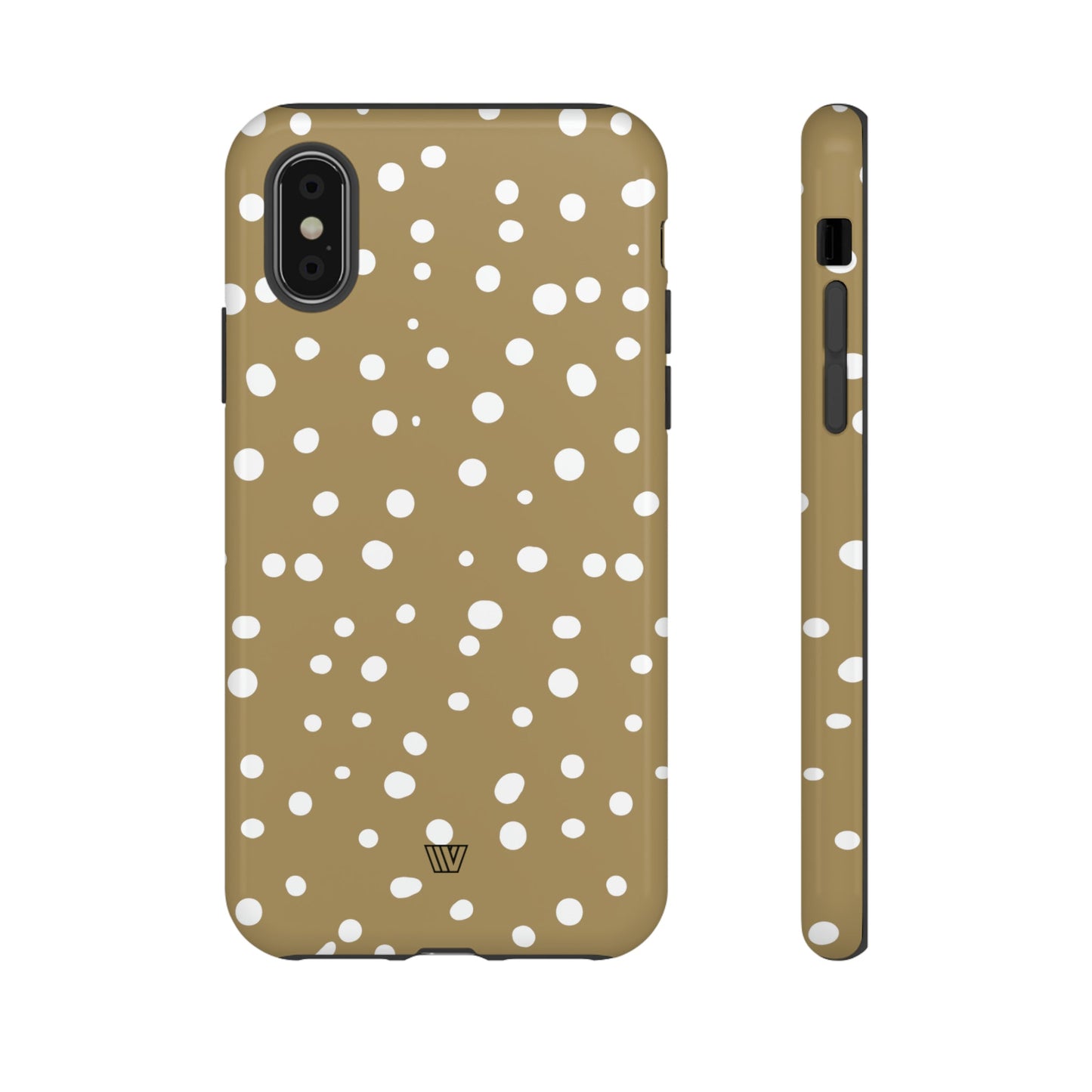 DARK BEIGE DOTS | Tough Phone Case