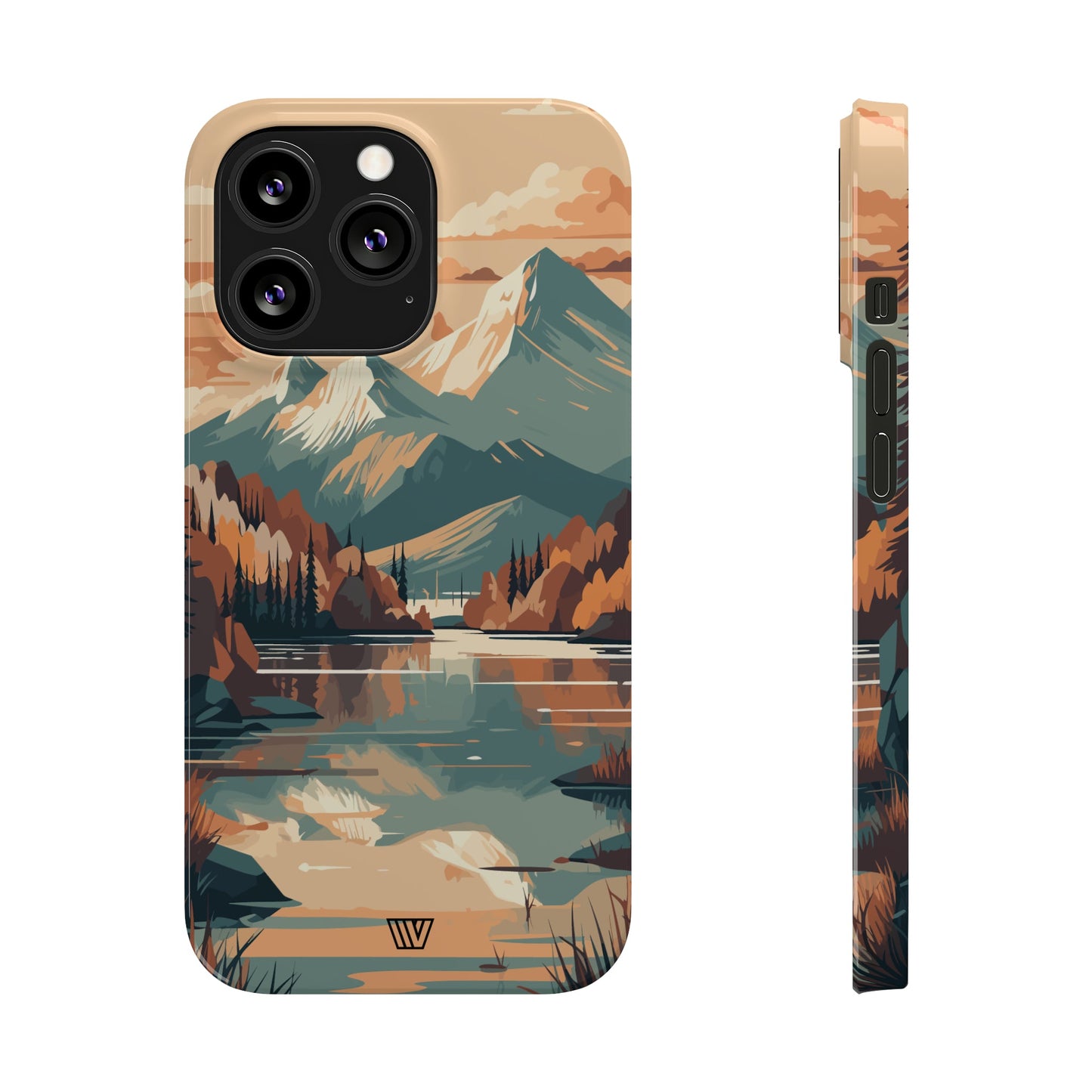 FALL MOUNTAIN RIVER LANDSCAPE | Slim iPhone Case