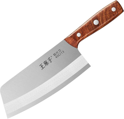 WANGMAZI Chef Cleaver Knife(7inch, Silver)