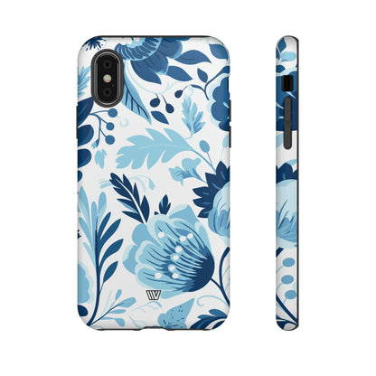 BLUE WHITE FLOWERS | Tough Phone Case