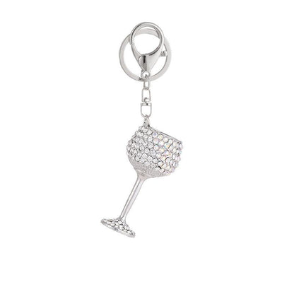 Glittering Wine Glass Keychain: A Sparkling Nod to Oenophiles