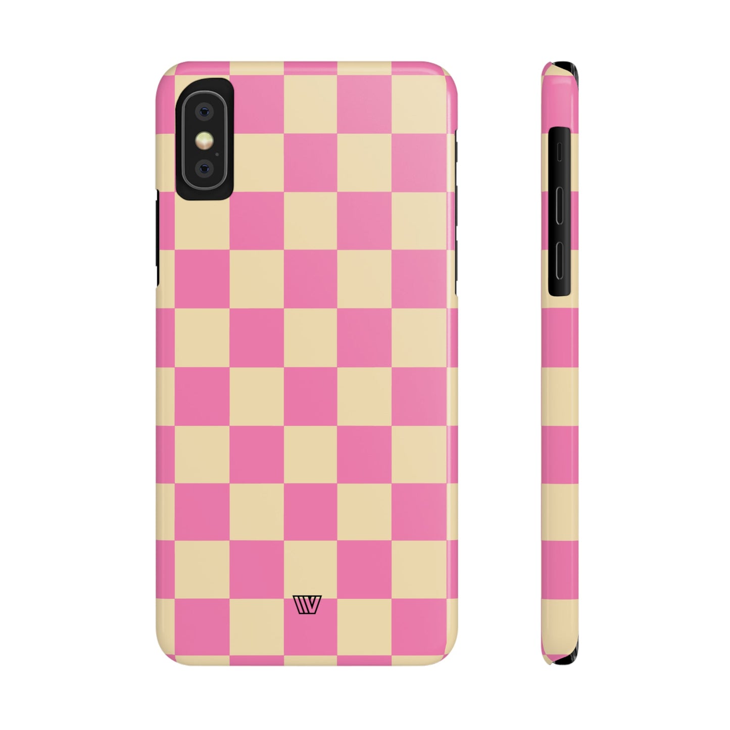 PINK TAN CHECKERBOARD | Slim iPhone Case