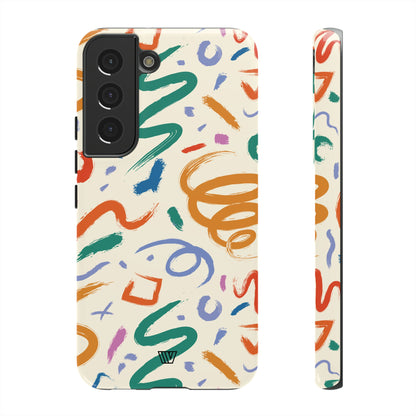 DOODLE PAINT BRUSH STROKES | Tough Phone Case