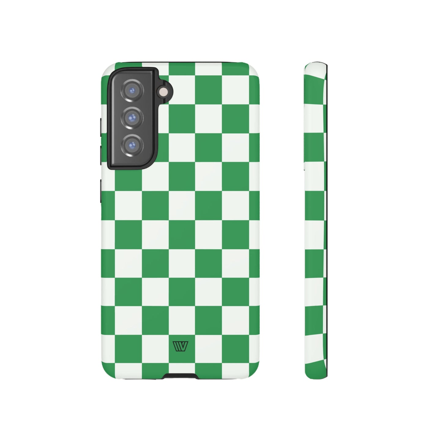 GREEN WHITE CHECKERBOARD | Tough Phone Case