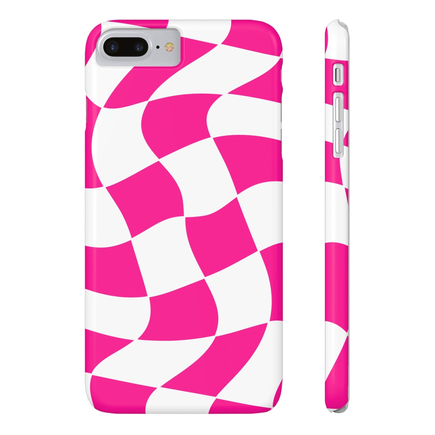 HOT PINK WAVY  | Slim iPhone Case