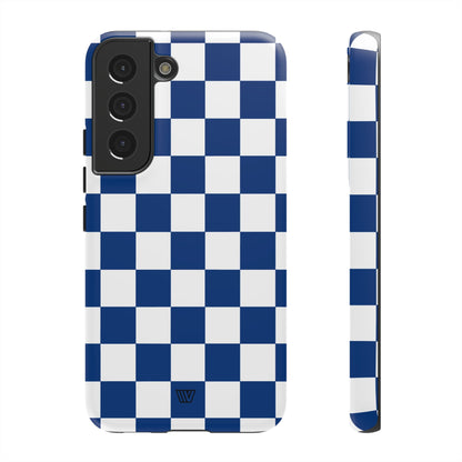 BLUE WHITE CHECKERBOARD | Tough Phone Case