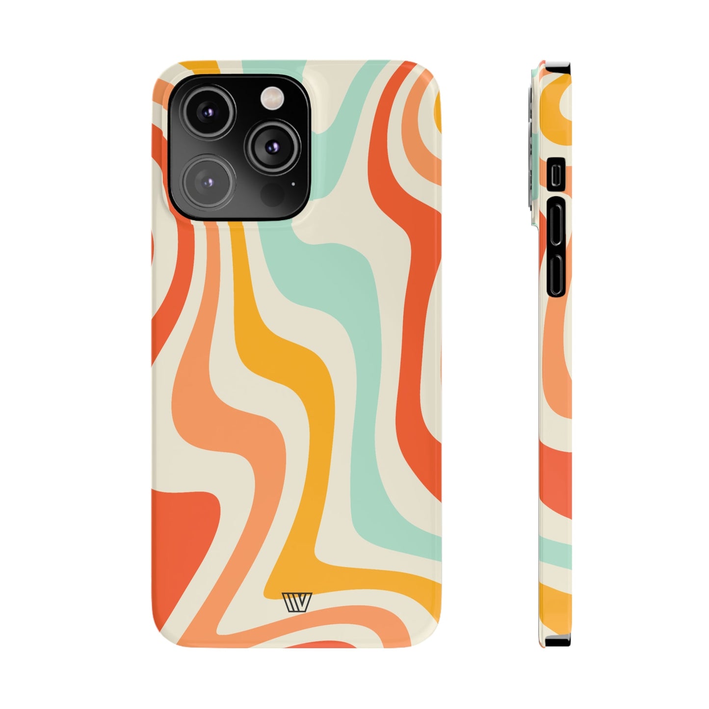 RETRO GROOVY SWIRLS | Slim iPhone Case