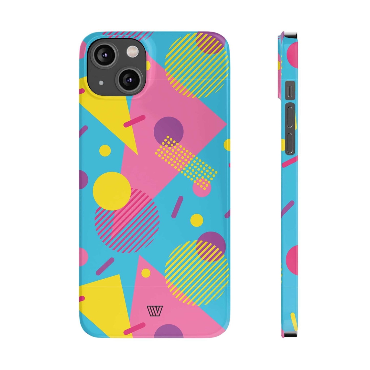 80s / 90s RETO PATTERN LIGHT BLUE | Slim iPhone Case