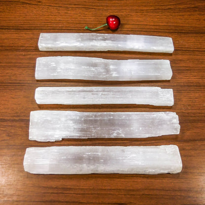 Large Selenite Stick 7-8 Inches Rough Raw Crystal Bar Long Natural Crystals Mineral White Sticks XL Wand Healing Crystals And Stones