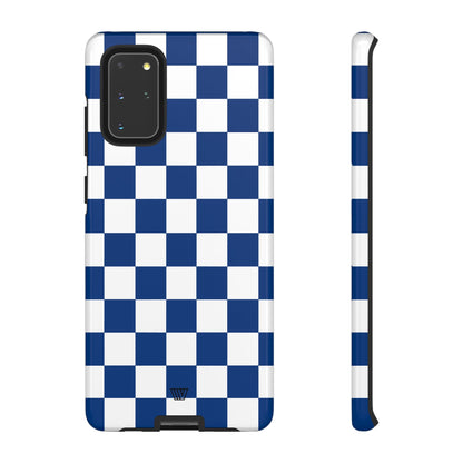 BLUE WHITE CHECKERBOARD | Tough Phone Case