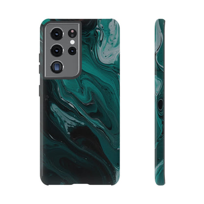 TEAL PAINT SWIRL | Tough Phone Case