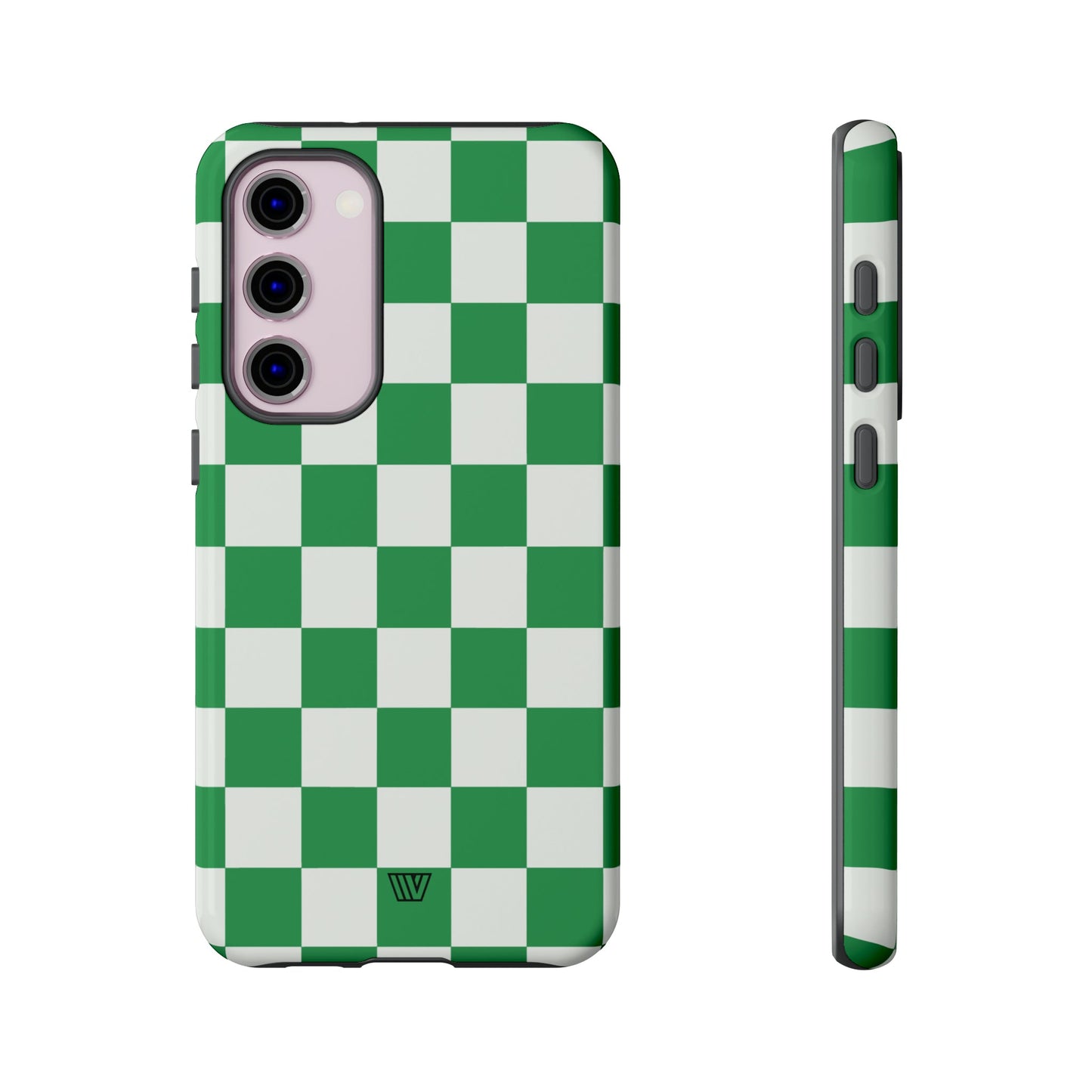 GREEN WHITE CHECKERBOARD | Tough Phone Case