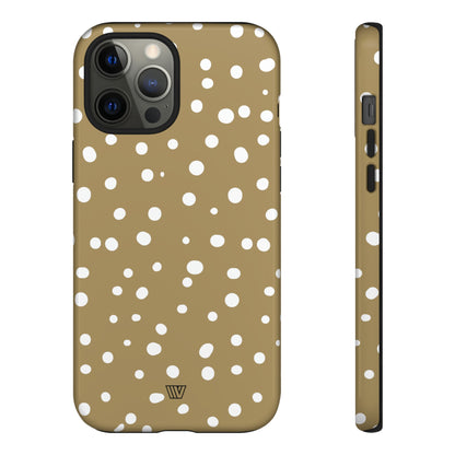 DARK BEIGE DOTS | Tough Phone Case