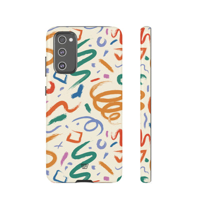 DOODLE PAINT BRUSH STROKES | Tough Phone Case