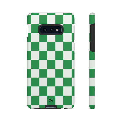 GREEN WHITE CHECKERBOARD | Tough Phone Case