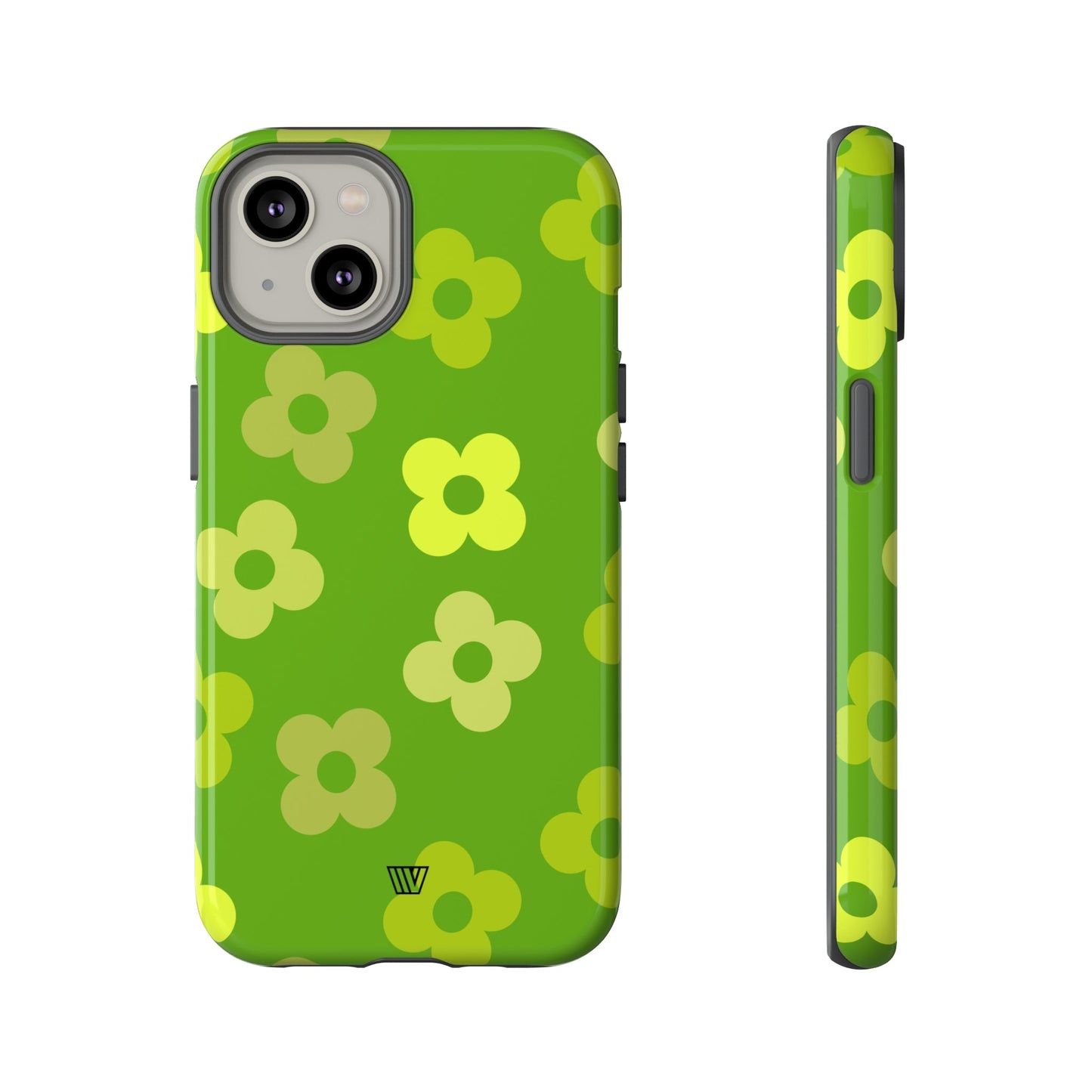 GREEN RETRO FLOWERS | Tough Phone Case