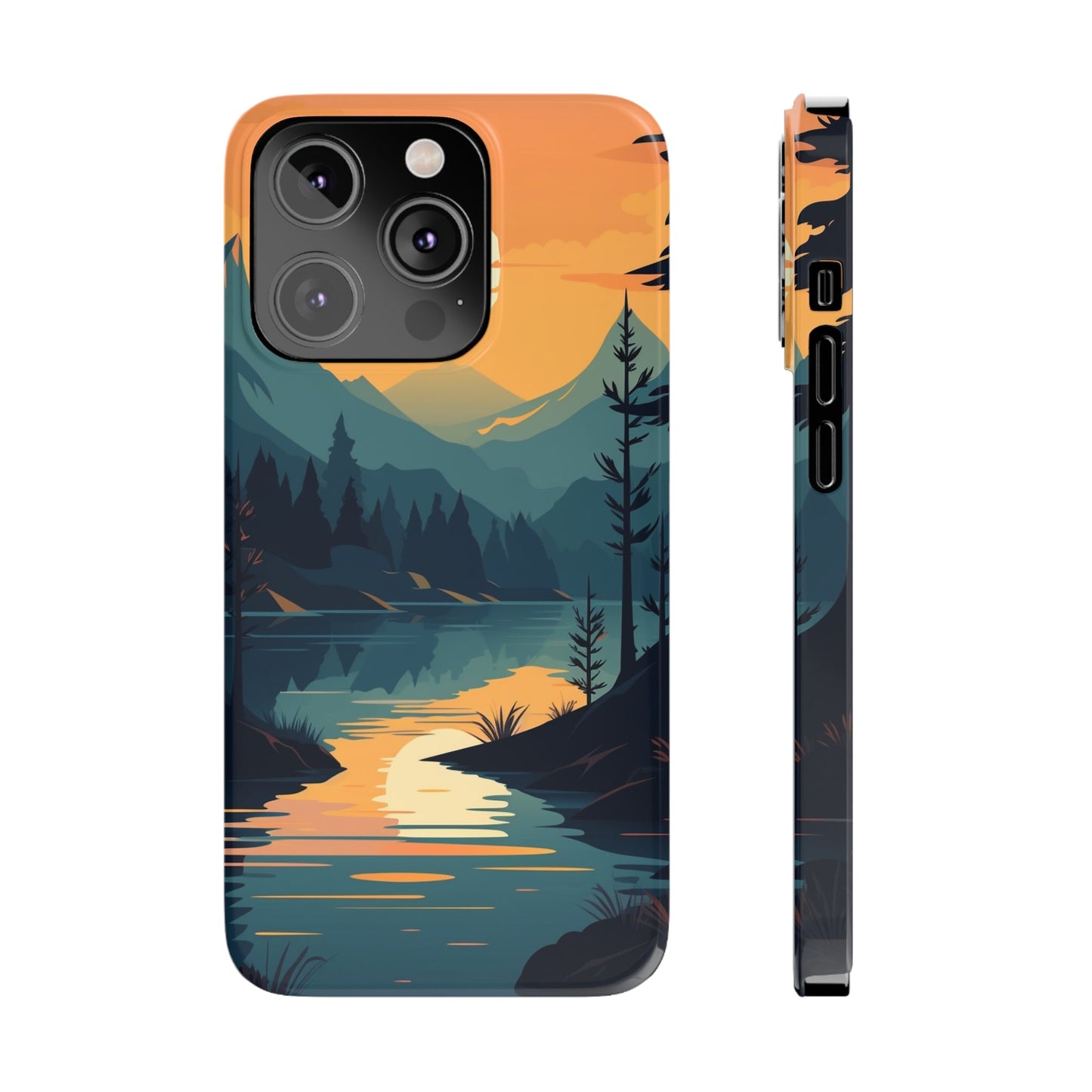 DEEP MOUNTAIN SUNSET | Slim iPhone Case