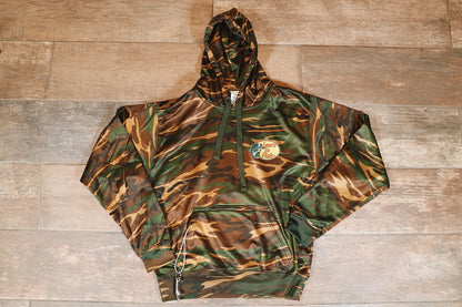 Learn To Fish: Polyester Hoodie (camo)