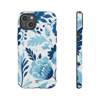 BLUE WHITE FLOWERS | Tough Phone Case