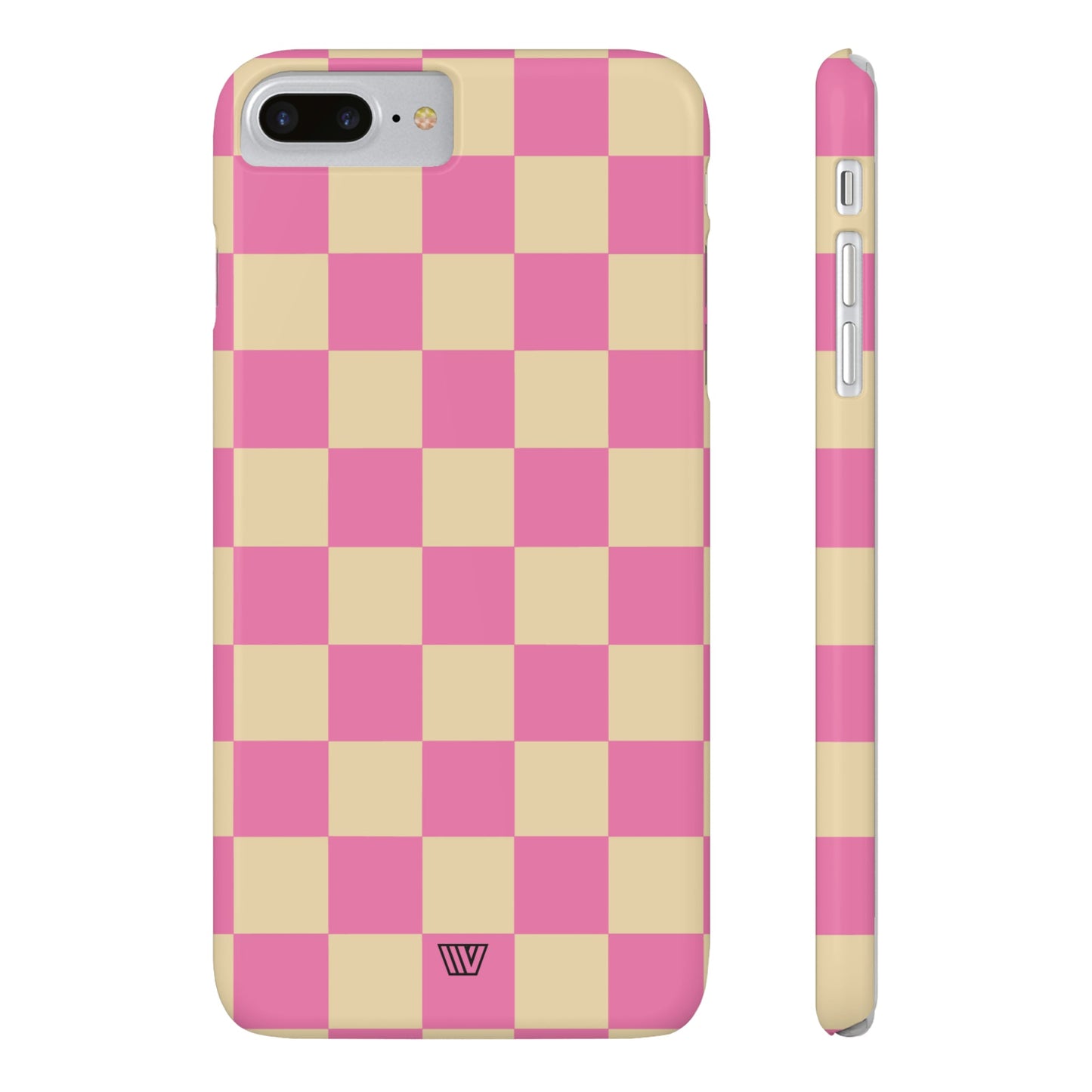 PINK TAN CHECKERBOARD | Slim iPhone Case